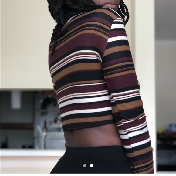 Red Wine Crop Top - Picture 2 of 2